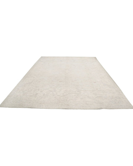 Oushak 9' 1" X 11' 9" Hand Knotted Wool Rug 9' 1" X 11' 9" (277 X 358) / Grey / Wool