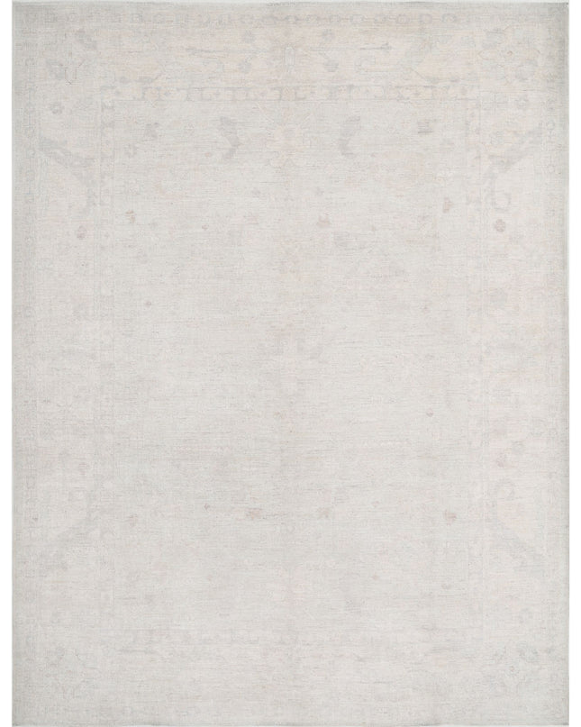 Oushak 9' 1" X 11' 9" Hand Knotted Wool Rug 9' 1" X 11' 9" (277 X 358) / Grey / Wool