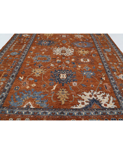 Oushak 10' 6" X 14' 6" Hand Knotted Wool Rug 10' 6" X 14' 6" (320 X 442) / Rust / Wool