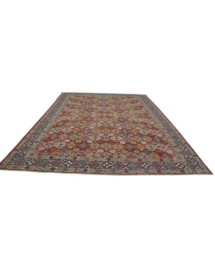 Oushak 10' 2" X 14' 0" Hand Knotted Wool Rug 10' 2" X 14' 0" (310 X 427) / Rust / Wool