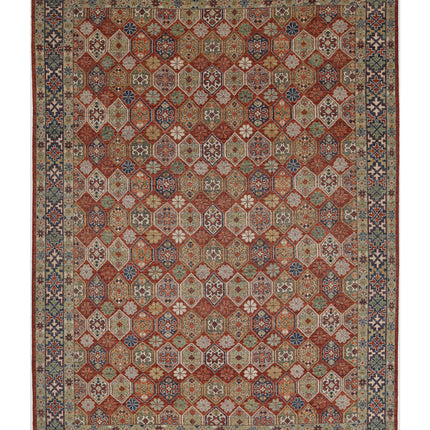 Oushak 10' 2" X 14' 0" Hand Knotted Wool Rug 10' 2" X 14' 0" (310 X 427) / Rust / Wool