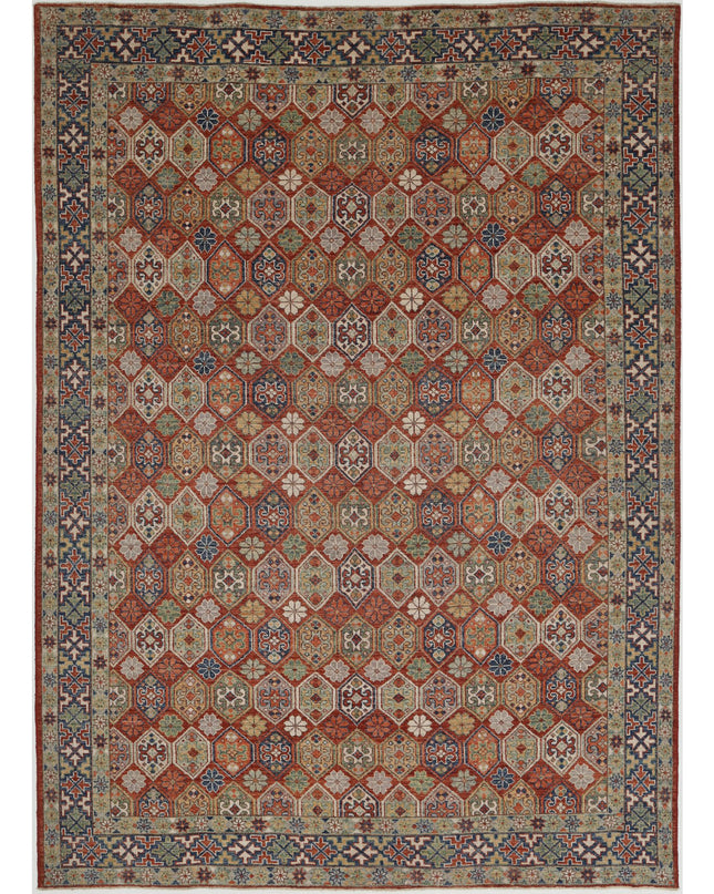 Oushak 10' 2" X 14' 0" Hand Knotted Wool Rug 10' 2" X 14' 0" (310 X 427) / Rust / Wool