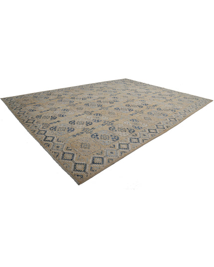 Oushak 12' 10" X 17' 2" Hand Knotted Wool Rug 12' 10" X 17' 2" (391 X 523) / Gold / Wool