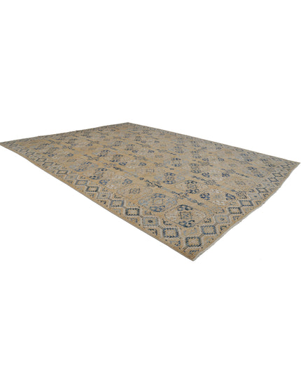 Oushak 12' 10" X 17' 2" Hand Knotted Wool Rug 12' 10" X 17' 2" (391 X 523) / Gold / Wool