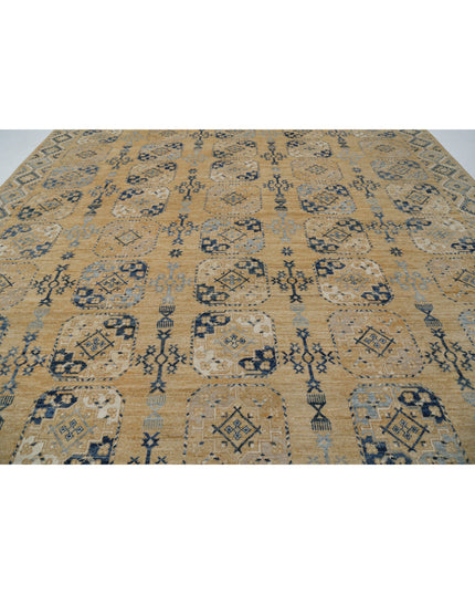 Oushak 12' 10" X 17' 2" Hand Knotted Wool Rug 12' 10" X 17' 2" (391 X 523) / Gold / Wool