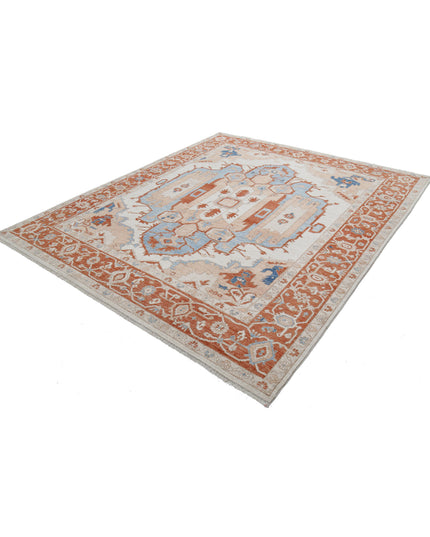 Oushak 8' 3" X 9' 6" Hand Knotted Wool Rug 8' 3" X 9' 6" (251 X 290) / Ivory / Wool