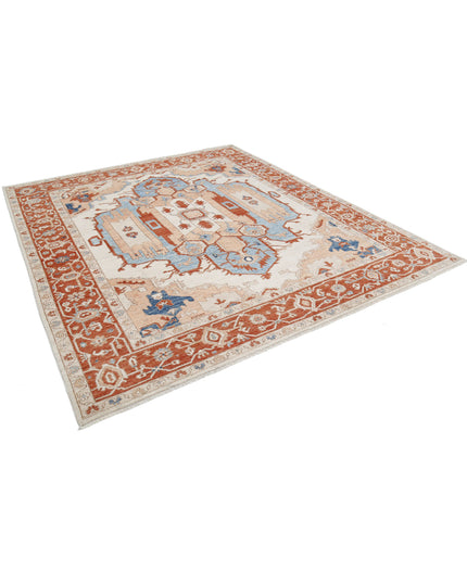 Oushak 8' 3" X 9' 6" Hand Knotted Wool Rug 8' 3" X 9' 6" (251 X 290) / Ivory / Wool