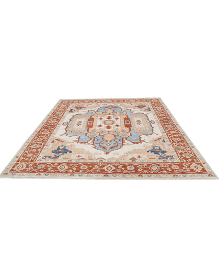 Oushak 8' 3" X 9' 6" Hand Knotted Wool Rug 8' 3" X 9' 6" (251 X 290) / Ivory / Wool