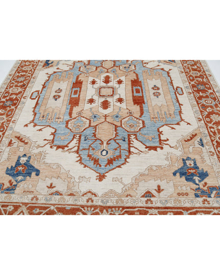 Oushak 8' 3" X 9' 6" Hand Knotted Wool Rug 8' 3" X 9' 6" (251 X 290) / Ivory / Wool