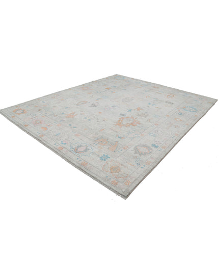 Oushak 8' 5" X 10' 1" Hand Knotted Wool Rug 8' 5" X 10' 1" (257 X 307) / Grey / Wool