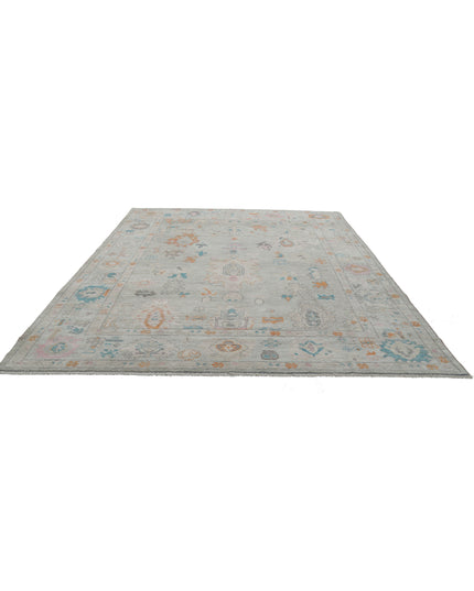 Oushak 8' 5" X 10' 1" Hand Knotted Wool Rug 8' 5" X 10' 1" (257 X 307) / Grey / Wool