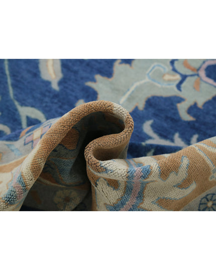 Oushak 9' 11" X 13' 3" Hand Knotted Wool Rug 9' 11" X 13' 3" (302 X 404) / Blue / Wool