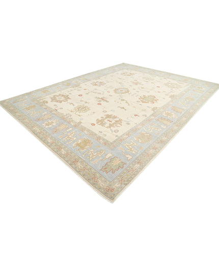 Oushak 10' 10" X 14' 2" Hand Knotted Wool Rug 10' 10" X 14' 2" (330 X 432) / Beige / Wool