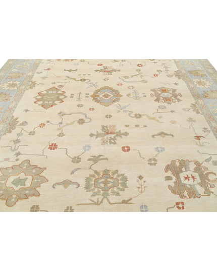 Oushak 10' 10" X 14' 2" Hand Knotted Wool Rug 10' 10" X 14' 2" (330 X 432) / Beige / Wool