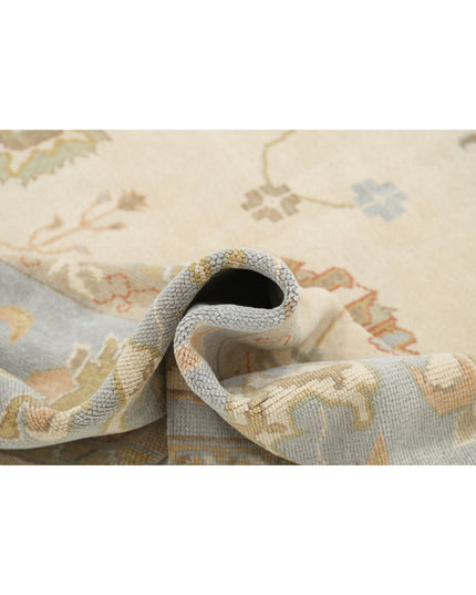 Oushak 10' 10" X 14' 2" Hand Knotted Wool Rug 10' 10" X 14' 2" (330 X 432) / Beige / Wool