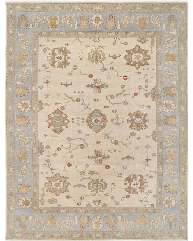 Oushak 10' 10" X 14' 2" Hand Knotted Wool Rug 10' 10" X 14' 2" (330 X 432) / Beige / Wool