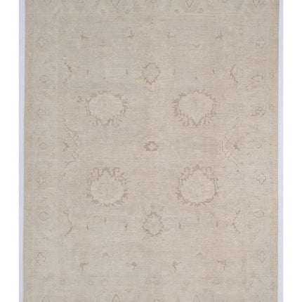 Oushak 8' 6" X 11' 7" Hand Knotted Wool Rug 8' 6" X 11' 7" (259 X 353) / Grey / Wool