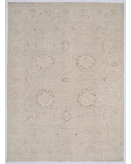 Oushak 8' 6" X 11' 7" Hand Knotted Wool Rug 8' 6" X 11' 7" (259 X 353) / Grey / Wool