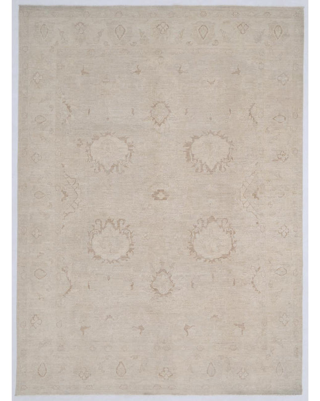 Oushak 8' 6" X 11' 7" Hand Knotted Wool Rug 8' 6" X 11' 7" (259 X 353) / Grey / Wool