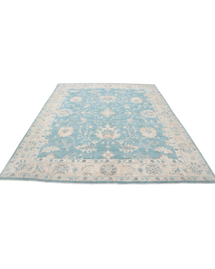 Oushak 7' 11" X 9' 5" Hand Knotted Wool Rug 7' 11" X 9' 5" (241 X 287) / Green / Wool