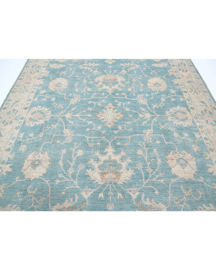 Oushak 7' 11" X 9' 5" Hand Knotted Wool Rug 7' 11" X 9' 5" (241 X 287) / Green / Wool