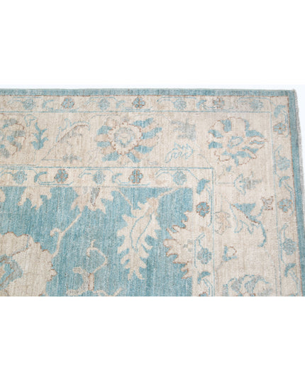 Oushak 7' 11" X 9' 5" Hand Knotted Wool Rug 7' 11" X 9' 5" (241 X 287) / Green / Wool