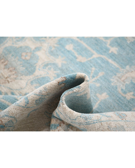 Oushak 7' 11" X 9' 5" Hand Knotted Wool Rug 7' 11" X 9' 5" (241 X 287) / Green / Wool