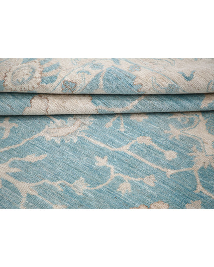 Oushak 7' 11" X 9' 5" Hand Knotted Wool Rug 7' 11" X 9' 5" (241 X 287) / Green / Wool