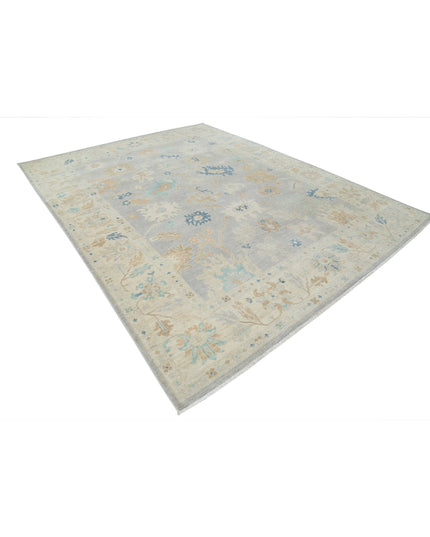 Oushak 8' 10" X 11' 6" Hand Knotted Wool Rug 8' 10" X 11' 6" (269 X 351) / Grey / Wool