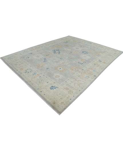 Oushak 8' 10" X 11' 6" Hand Knotted Wool Rug 8' 10" X 11' 6" (269 X 351) / Grey / Wool