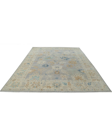 Oushak 8' 10" X 11' 6" Hand Knotted Wool Rug 8' 10" X 11' 6" (269 X 351) / Grey / Wool