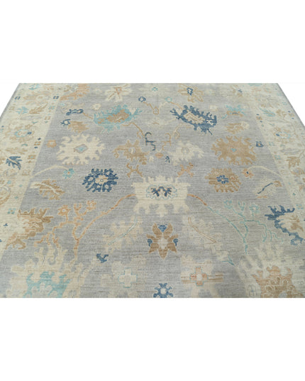 Oushak 8' 10" X 11' 6" Hand Knotted Wool Rug 8' 10" X 11' 6" (269 X 351) / Grey / Wool