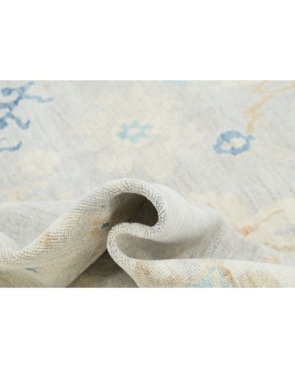 Oushak 8' 10" X 11' 6" Hand Knotted Wool Rug 8' 10" X 11' 6" (269 X 351) / Grey / Wool