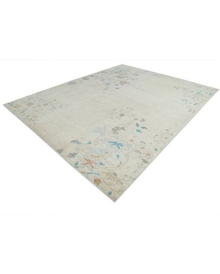 Oushak 9' 3" X 11' 9" Hand Knotted Wool Rug 9' 3" X 11' 9" (282 X 358) / Brown / Wool