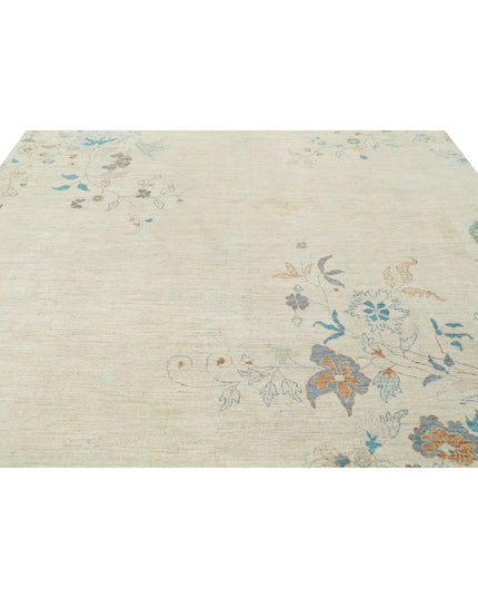 Oushak 9' 3" X 11' 9" Hand Knotted Wool Rug 9' 3" X 11' 9" (282 X 358) / Brown / Wool