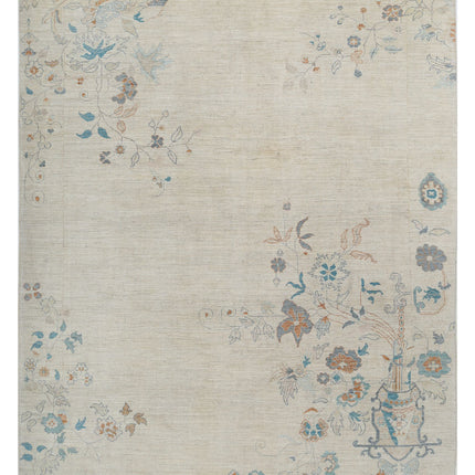 Oushak 9' 3" X 11' 9" Hand Knotted Wool Rug 9' 3" X 11' 9" (282 X 358) / Brown / Wool