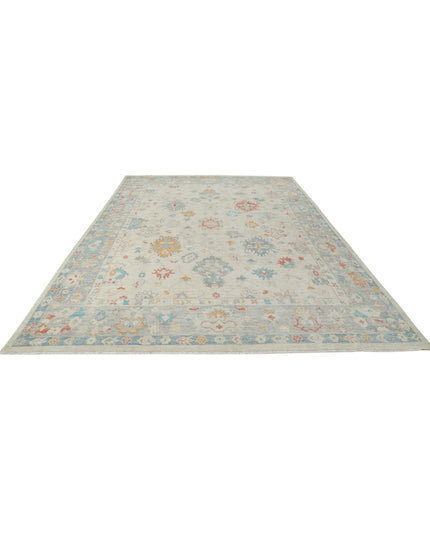 Oushak 8' 11" X 12' 4" Hand Knotted Wool Rug 8' 11" X 12' 4" (272 X 376) / Grey / Wool