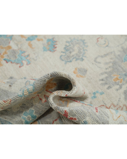 Oushak 8' 11" X 12' 4" Hand Knotted Wool Rug 8' 11" X 12' 4" (272 X 376) / Grey / Wool