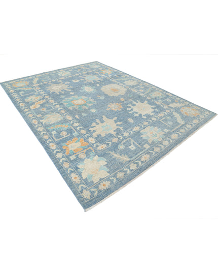 Oushak 8' 0" X 10' 4" Hand Knotted Wool Rug 8' 0" X 10' 4" (244 X 315) / Grey / Wool