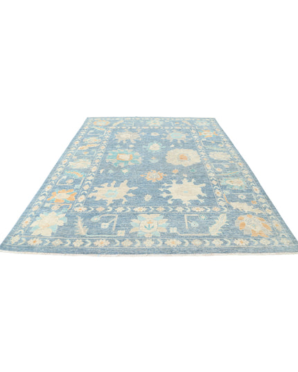 Oushak 8' 0" X 10' 4" Hand Knotted Wool Rug 8' 0" X 10' 4" (244 X 315) / Grey / Wool