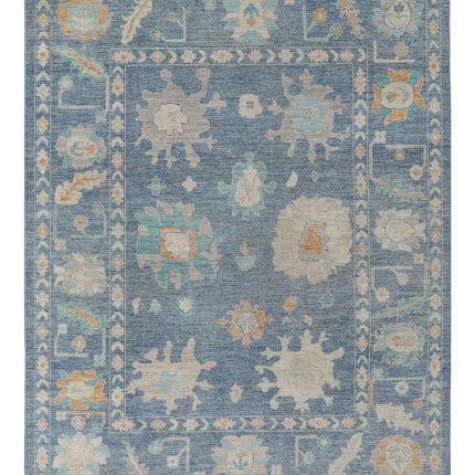 Oushak 8' 0" X 10' 4" Hand Knotted Wool Rug 8' 0" X 10' 4" (244 X 315) / Grey / Wool