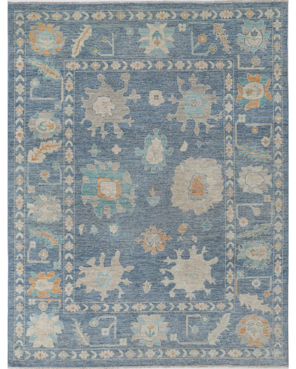 Oushak 8' 0" X 10' 4" Hand Knotted Wool Rug 8' 0" X 10' 4" (244 X 315) / Grey / Wool