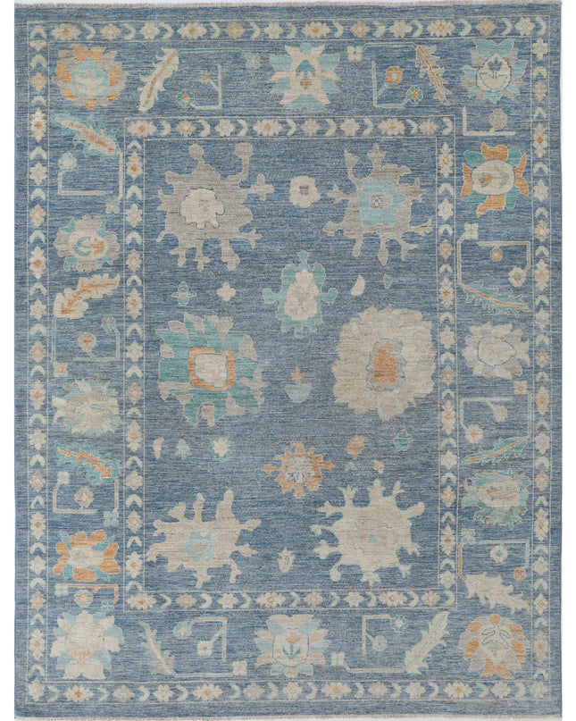 Oushak 8' 0" X 10' 4" Hand Knotted Wool Rug 8' 0" X 10' 4" (244 X 315) / Grey / Wool