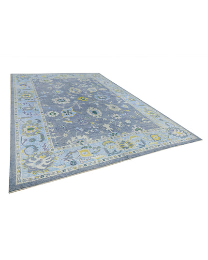 Oushak 10' 1" X 14' 9" Hand Knotted Wool Rug 10' 1" X 14' 9" (307 X 450) / Grey / Wool