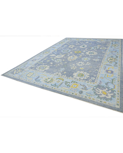 Oushak 10' 1" X 14' 9" Hand Knotted Wool Rug 10' 1" X 14' 9" (307 X 450) / Grey / Wool