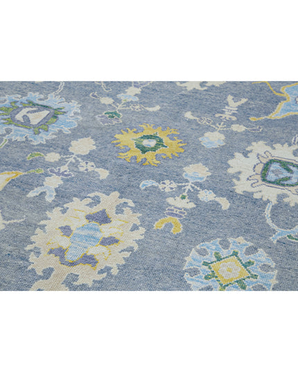 Oushak 10' 1" X 14' 9" Hand Knotted Wool Rug 10' 1" X 14' 9" (307 X 450) / Grey / Wool