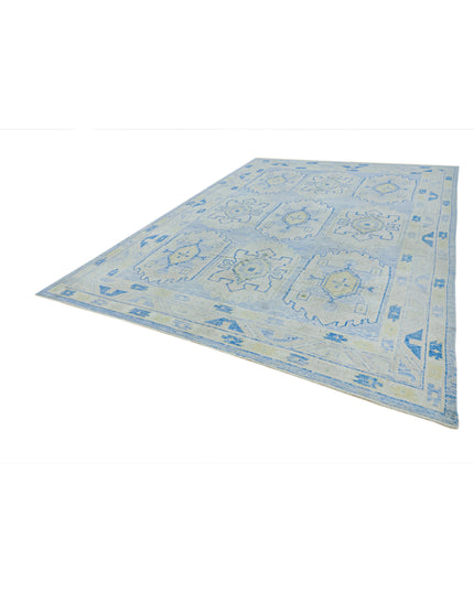 Oushak 9' 2" X 13' 0" Hand Knotted Wool Rug 9' 2" X 13' 0" (280 X 396) / Blue / Wool
