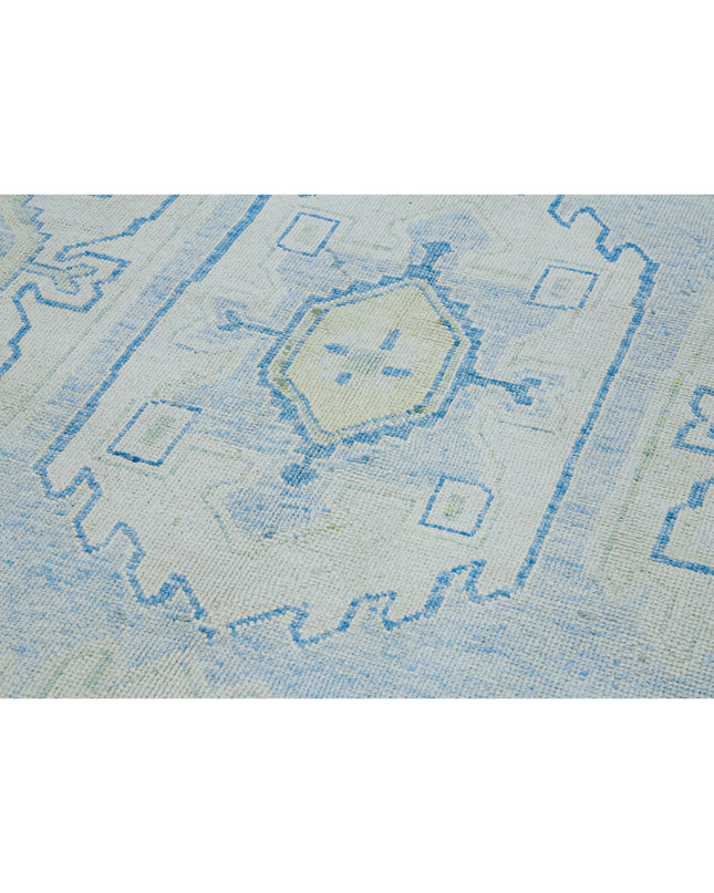 Oushak 9' 2" X 13' 0" Hand Knotted Wool Rug 9' 2" X 13' 0" (280 X 396) / Blue / Wool