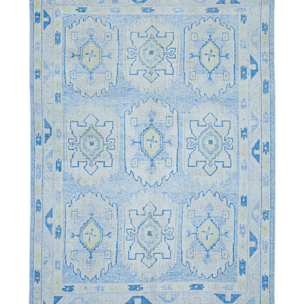 Oushak 9' 2" X 13' 0" Hand Knotted Wool Rug 9' 2" X 13' 0" (280 X 396) / Blue / Wool