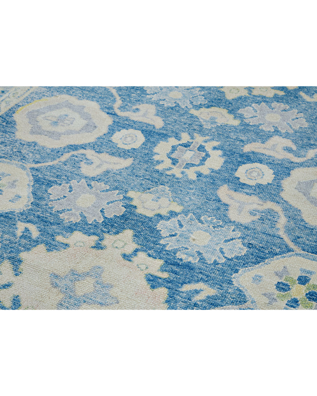 Oushak 9' 5" X 11' 11" Hand Knotted Wool Rug 9' 5" X 11' 11" (287 X 363) / Blue / Wool